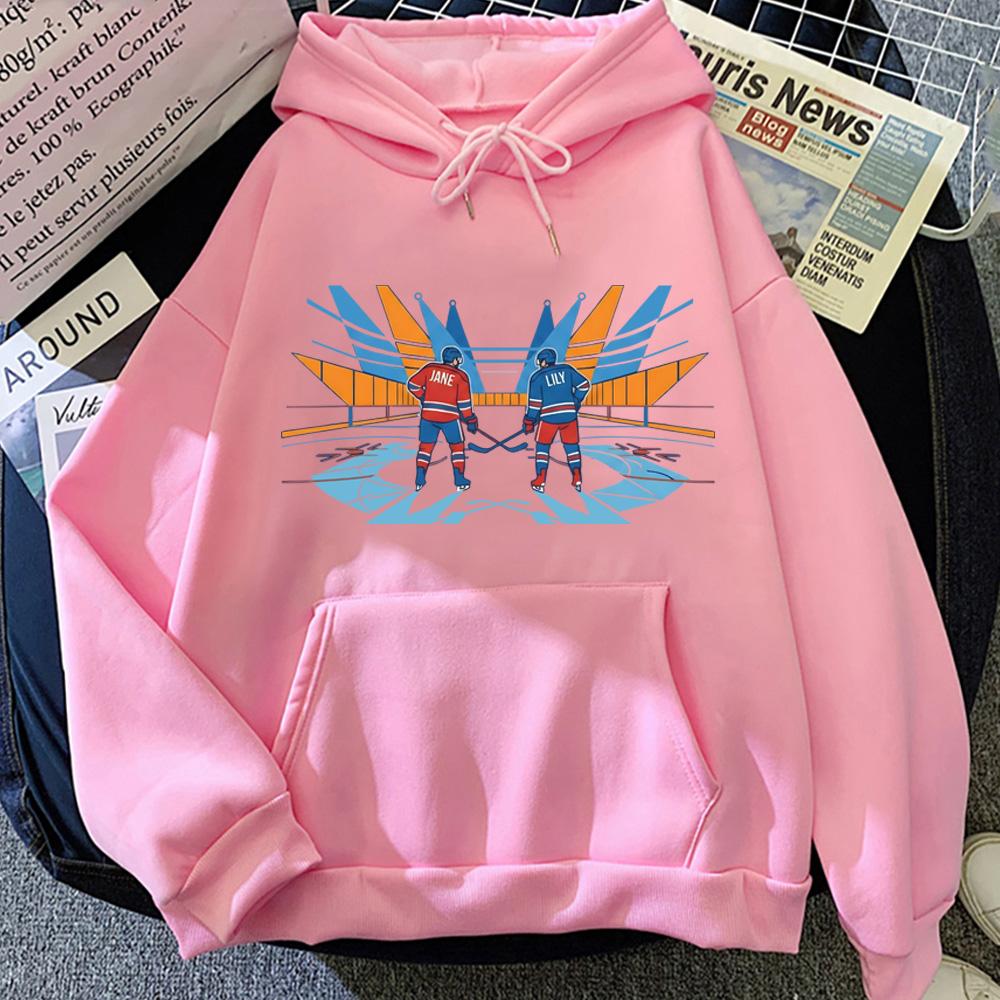 Худи для хоккея с подогревом Rivalry Jane & Lily Fan HOODIE В стиле манги Высококачественное для Осени/Зимы Свитшот с капюшоном на флисе
