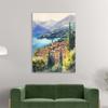 Lake Garda Watercolor Poster Lake Garda Travel Print Lake Garda Wall Art Lake Garda Landscape Painting Italy Vintage Bedroom Art
