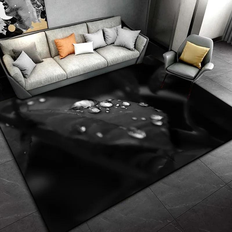 Water Droplet Pattern Rug Abstract Creative Art Carpet Living Room Bathroom Floor Mat Yoga Mats Bedroom Home Decor Doormat