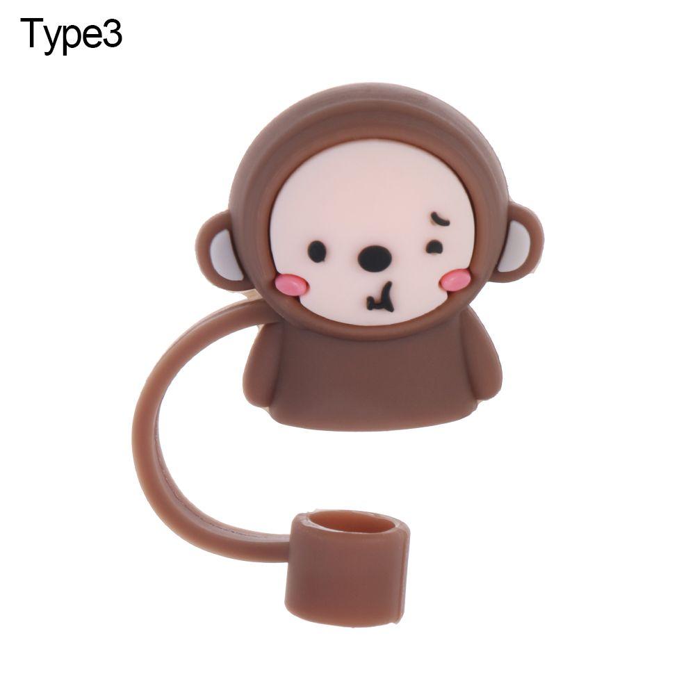 Брызгозащищенные насадки для соломинок, силиконовая заглушка для соломинки, мультяшные заглушки, крышка, аксессуары для чашек, пылезащитный колпачок для питья