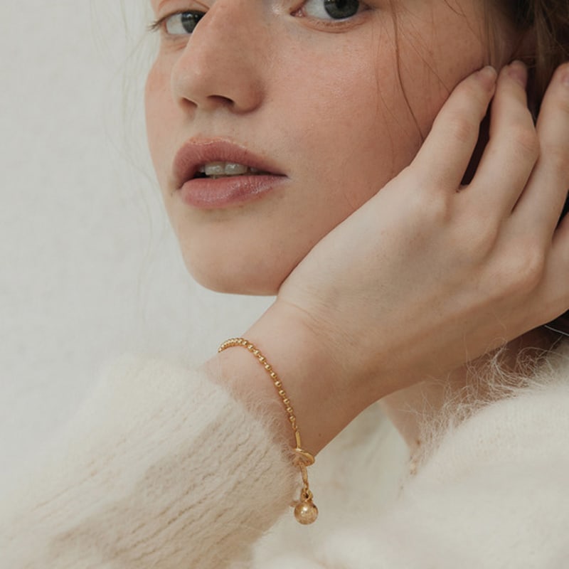 TATIANA (925 Silver) Knotted Ball Chain Bracelet BR1793