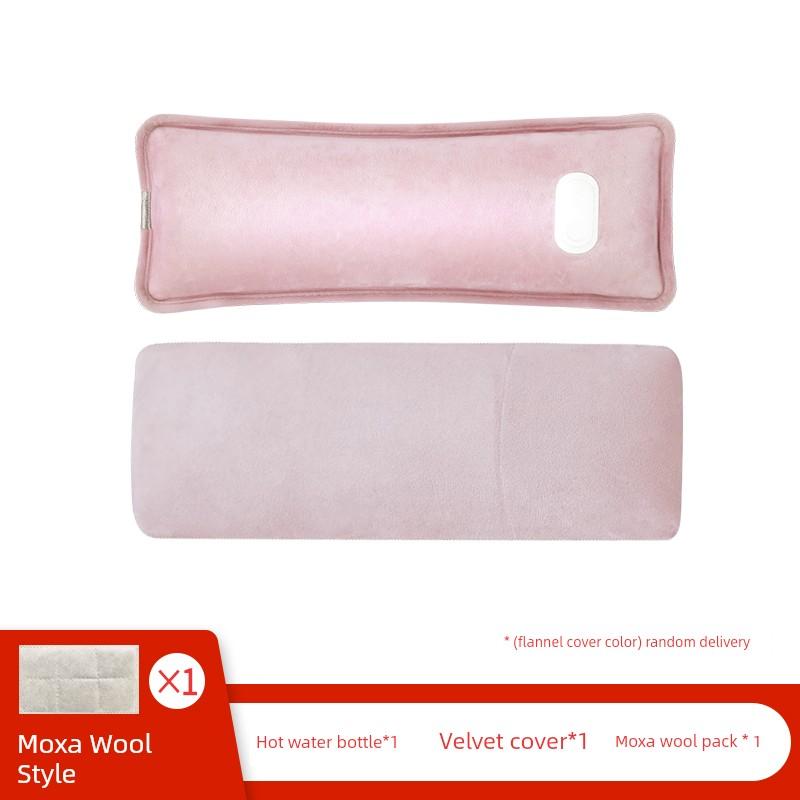 Explosion-Proof, Anti-Dry Burning, Enlarged and Lengthened Plush Rechargeable Hot Water Bag, Neck Protection Electric Hand Warmer, Waist Warmer, Bed