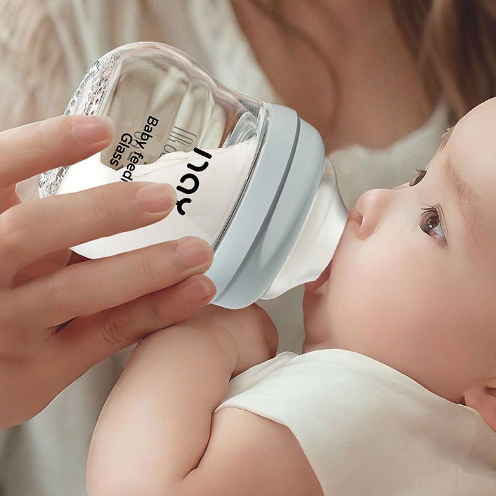 Стеклянная бутылочка для кормления новорожденных Анти-колики Широкое горлышко Молочная бутылочка Милая детская бутылочка Подарок