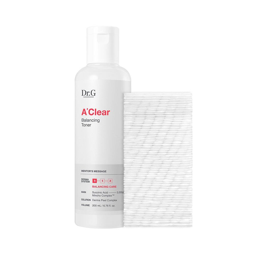 Dr.G A'Clear Balancing Toner 200mL Special Set (+Cotton Pads)