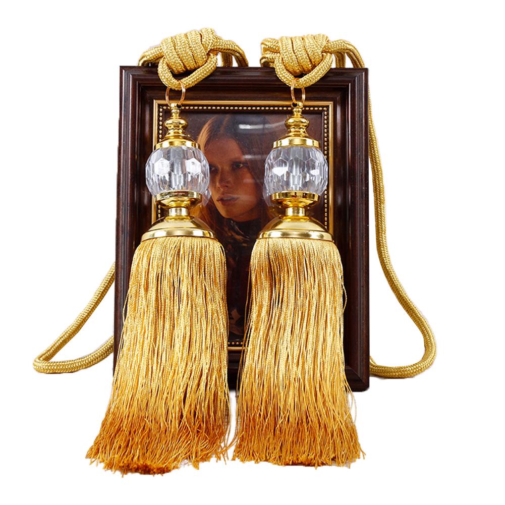 1 пара европейских искусственных хрустальных кисточек с бахромой для штор с подхватом на спине, оконные шторы, декор