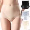 Women's Ultra-thin Ice Silk Seamless Cotton Crotch High Waist Tummy Control Pants To Reduce Belly Plus Size Briefs Thin Underwear