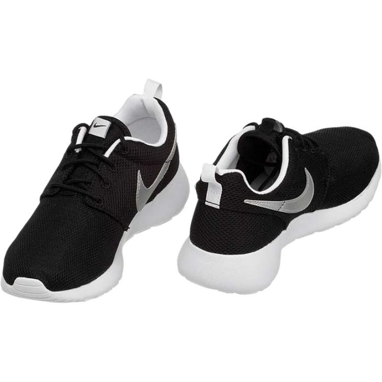 Nike Roshe Run Нескользящие Износостойкие Низкие Детские Беговые Кроссовки Черные Подростки 599728-007