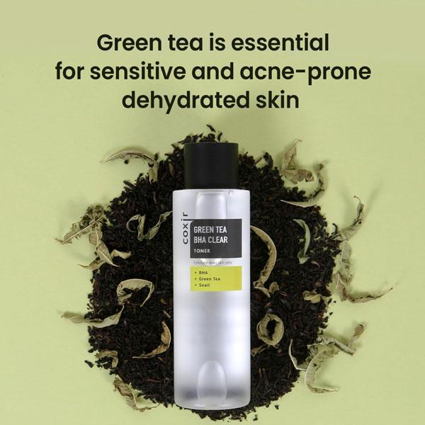 Coxir Зеленый чай BHA прозрачный тоник 150 мл