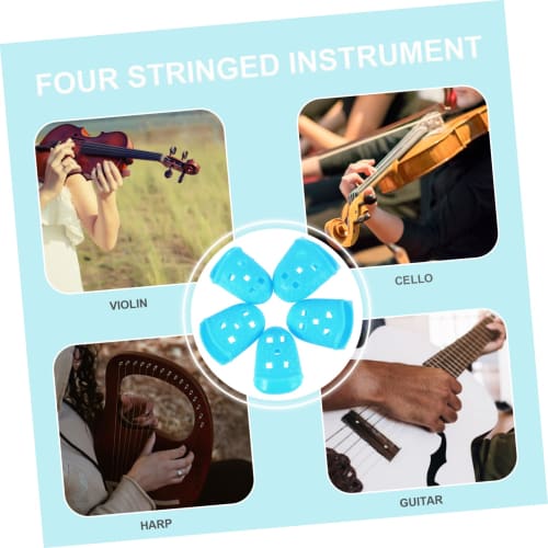 HYTROVE 25-Piece Guitar Silicone Finger Protectors, Lightweight and Portable, for Stringed Instruments