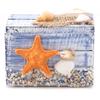 Mediterranean Style Wooden Jewelry Box Portable Small Storage Case(starfish)