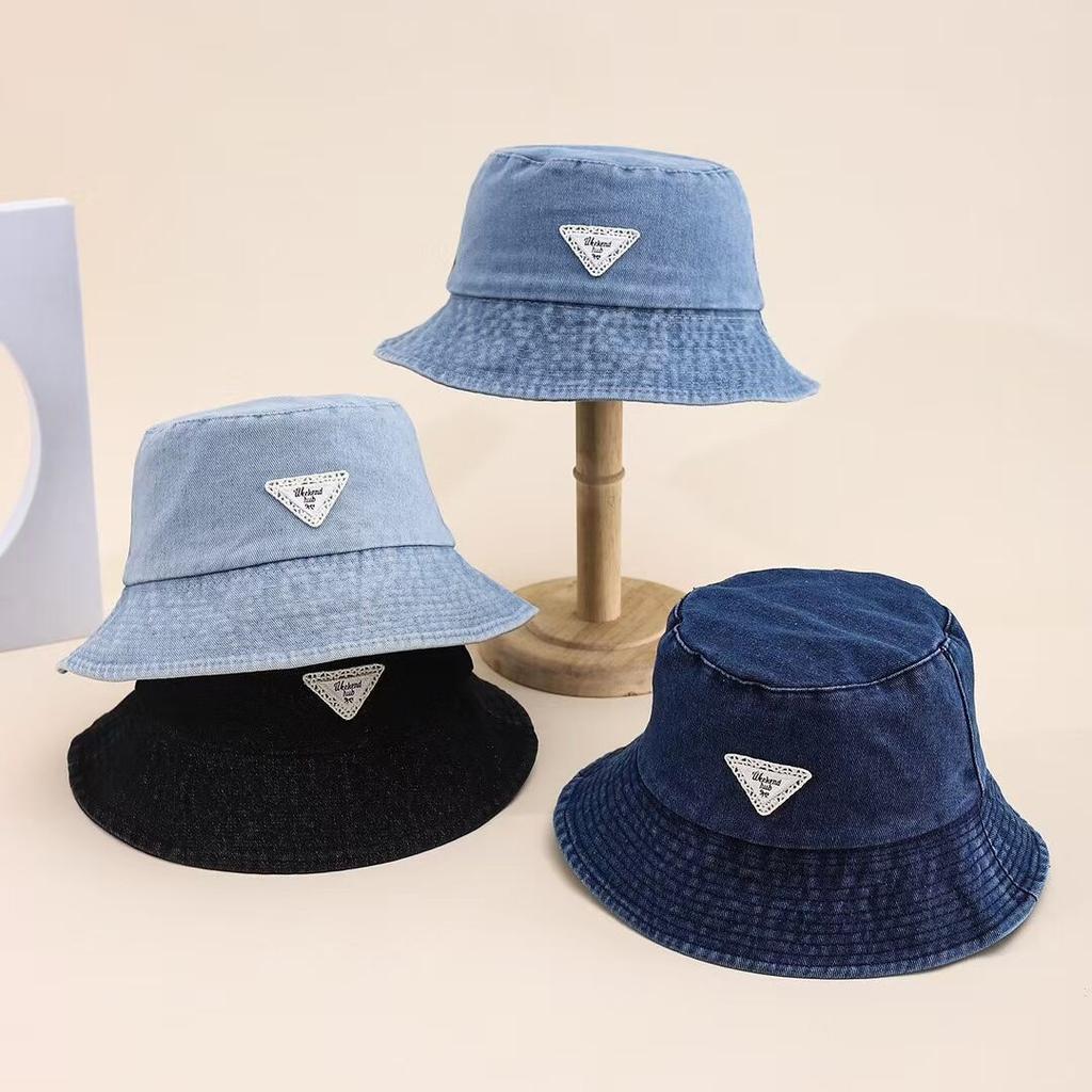 Женская панама Весенне-летние шляпы для мужчин Выстиранная джинсовая ткань Винтажная мода Солнцезащитная шляпа от солнца Шляпа-боб Мужская Новая в корейском стиле