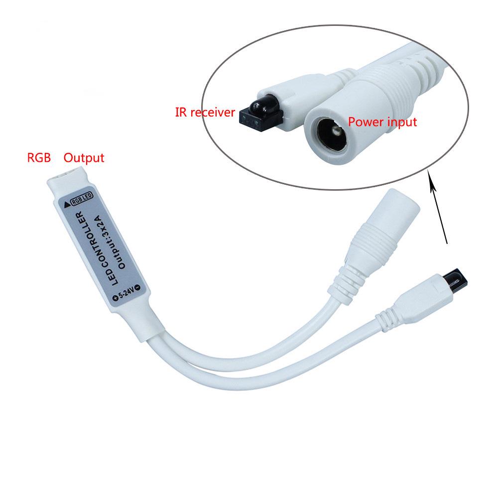 Двухлинейный мини-контроллер постоянного тока с 24 клавишами RGB-светодиодной инфракрасной подсветкой