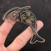 Подвеска с хиастолитом, медная проволока, кулон с рыбным дизайном, кулон из меди, ручная работа, медные украшения, кулон с драгоценным камнем, проволочная обмотка, ювелирные изделия для подарка