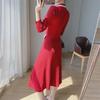 Qianjin Xiaoxiang Style Knitted Sweater Dress - 2023 Autumn/Winter Collection