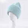 Women's Autumn Winter Thick Warm Rabbit Fur Knitted Hat Korean Version Fashionable Solid Color Versatile Woolen Hat