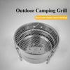 Гриль для пикника, барбекю из нержавеющей стали для кемпинга на открытом воздухе, небольшой гриль для барбекю, портативная складная печь на дровах и углях