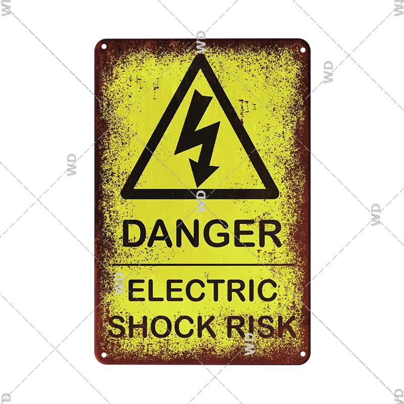 Caution Metal Tin Sign Vintage Metal Plaque Warning Slogan Retro Metal Posters Plate Signs Door Factory Home Wall Decor