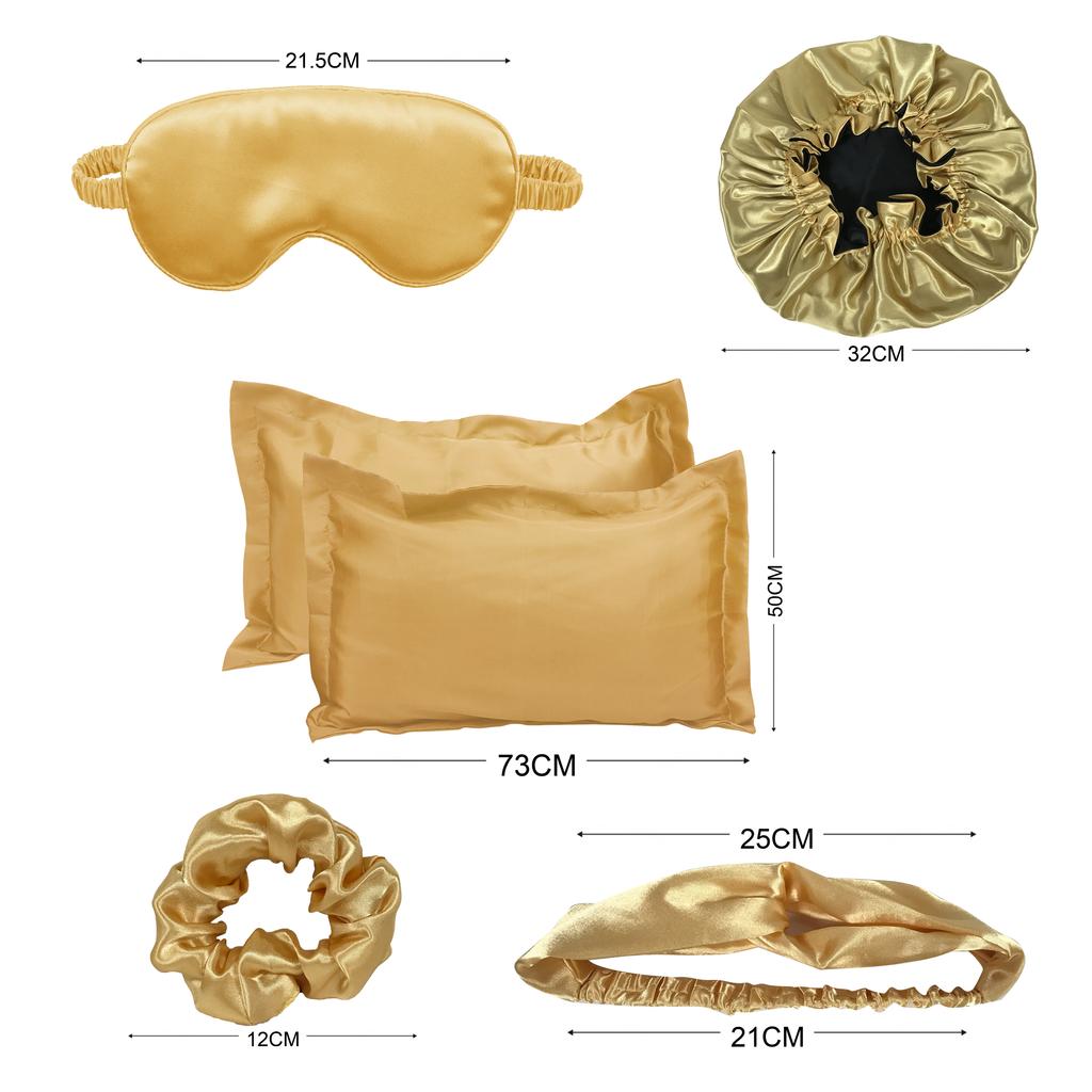SL Custom logo Designer Bonnets Double Layer Hair Bonnet Silk Pillow case and Bonnet Set