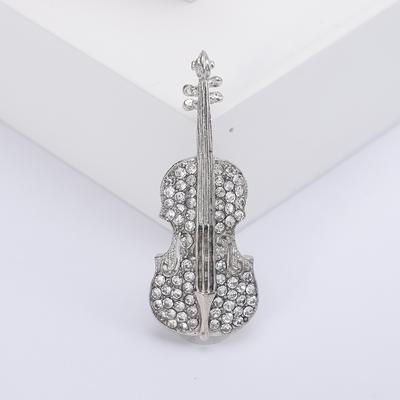 Скрипка Брошь Женский Корсаж Универсальный Кардиган Шаль Пряжка Модный Темперамент Костюм Одежда Аксессуары