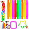 12 Pcs Creative Pop Tubes In Gift Box for Kids Birthday Party Baby Shower Party Favors Wedding Guest Gifts Classroom Prize Pack