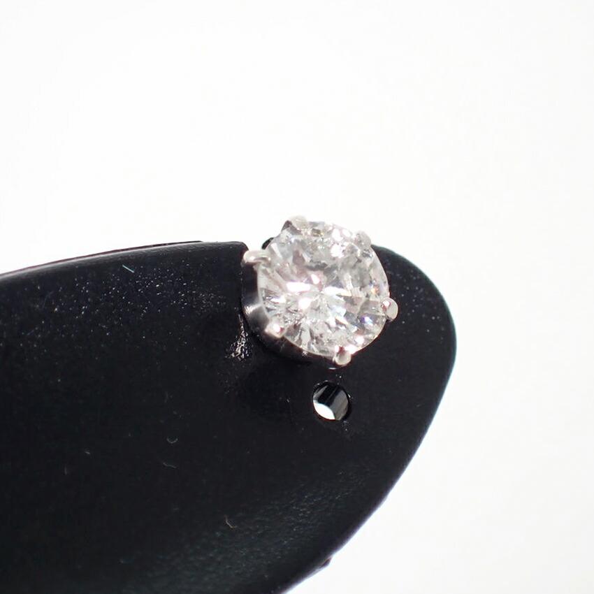 Pt900 Diamond 0.301 One Earring / J23-3