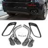 Квадратный выхлопной глушитель из черной нержавеющей стали для BMW X6 E71 08-13
