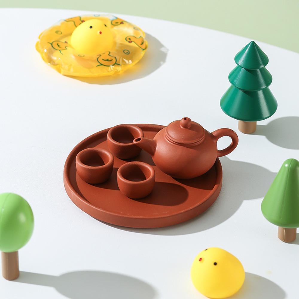 Antique Miniature Tea Set Funny Multipurpose Children's Tea Set Portable Cute Handmade Pottery Teapot Home Tea Ceremony