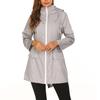 Autumn Winter Women's Jacket with Waist Cinched Hooded Lightweight Suit Windcheaters Jackets