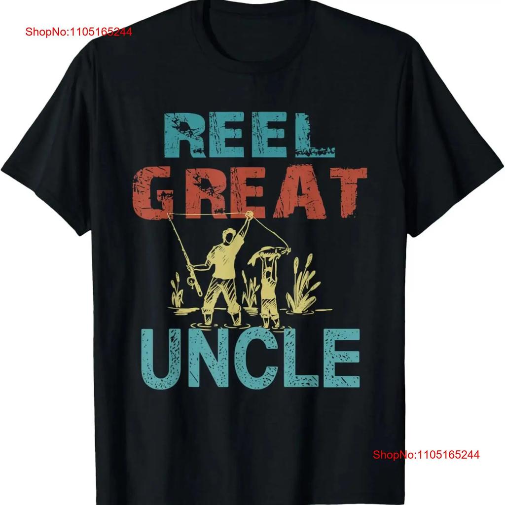 Unisexs Reel Great Uncle Cool Fishing Grandpa Retro T Shirt Vintage Graphic Soft Homme Comfortable Top For Everyday Wear
