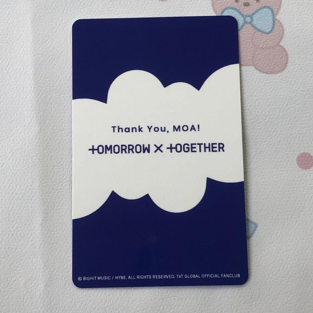 [USED] TXT HAPPY TOGETHER QUIZ Fc Trading Card MOA Taehyung