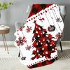 Рождественский плед Мягкий клетчатый Олень Елка Снежинка Принт Фланелевый плед Все сезоны для дивана Кровать Комнатный декор
