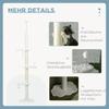 Floor-to-Ceiling Cat Tree, Variable Height 2.25-2.55 m, Perch Platforms, Anti-Tip Protection, Play Balls, White
