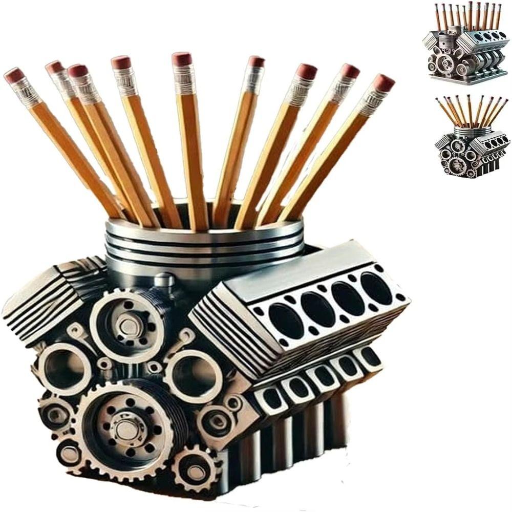 V6/V8 Engine Shaped Desk Organizer Crafts Pencil Organizer Desktop Decor  Accessories