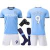 24-25 Man C Home No. 9 Club Football Suit Set Children'S Adult Jersey Size 14-3Xl