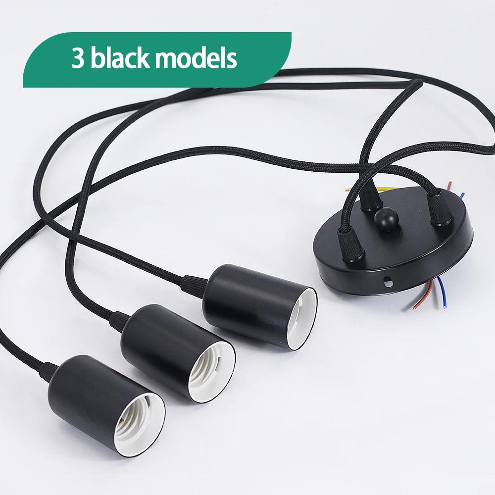 Простой трехрожковый подвесной светильник, Современный ресторан, Барная стойка, Гостиная, Спальня, Балкон, E27 Подвесной линейный светильник