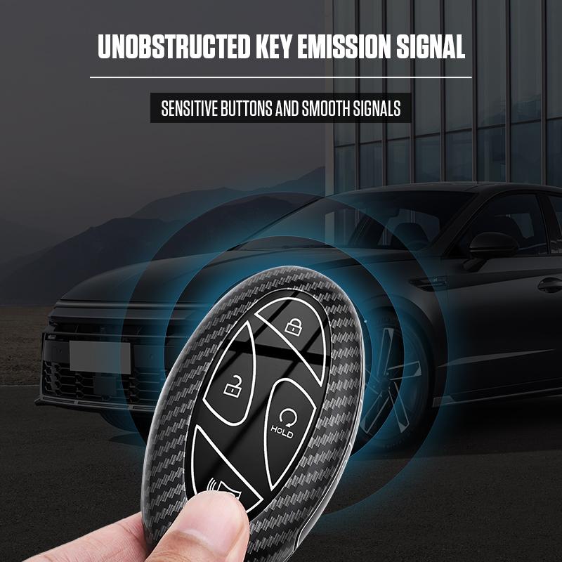 Автомобильный ABS TPU Чехол-держатель с пряжкой для ключей Hyundai Ionic 6 Grandeur GN7 Kona Ev New Grand Prix 5/7 Кнопок Декорация корпуса ключа