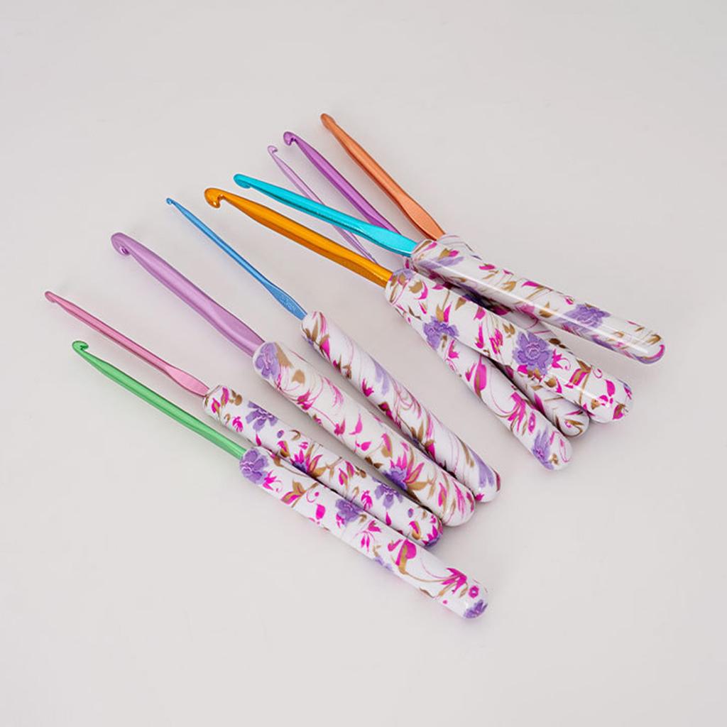 9 шт. эргономичных крючков для вязания крючком 9 размеров с длинной ручкой для начинающих вязание свитеров шарфов сумок носков и шапок