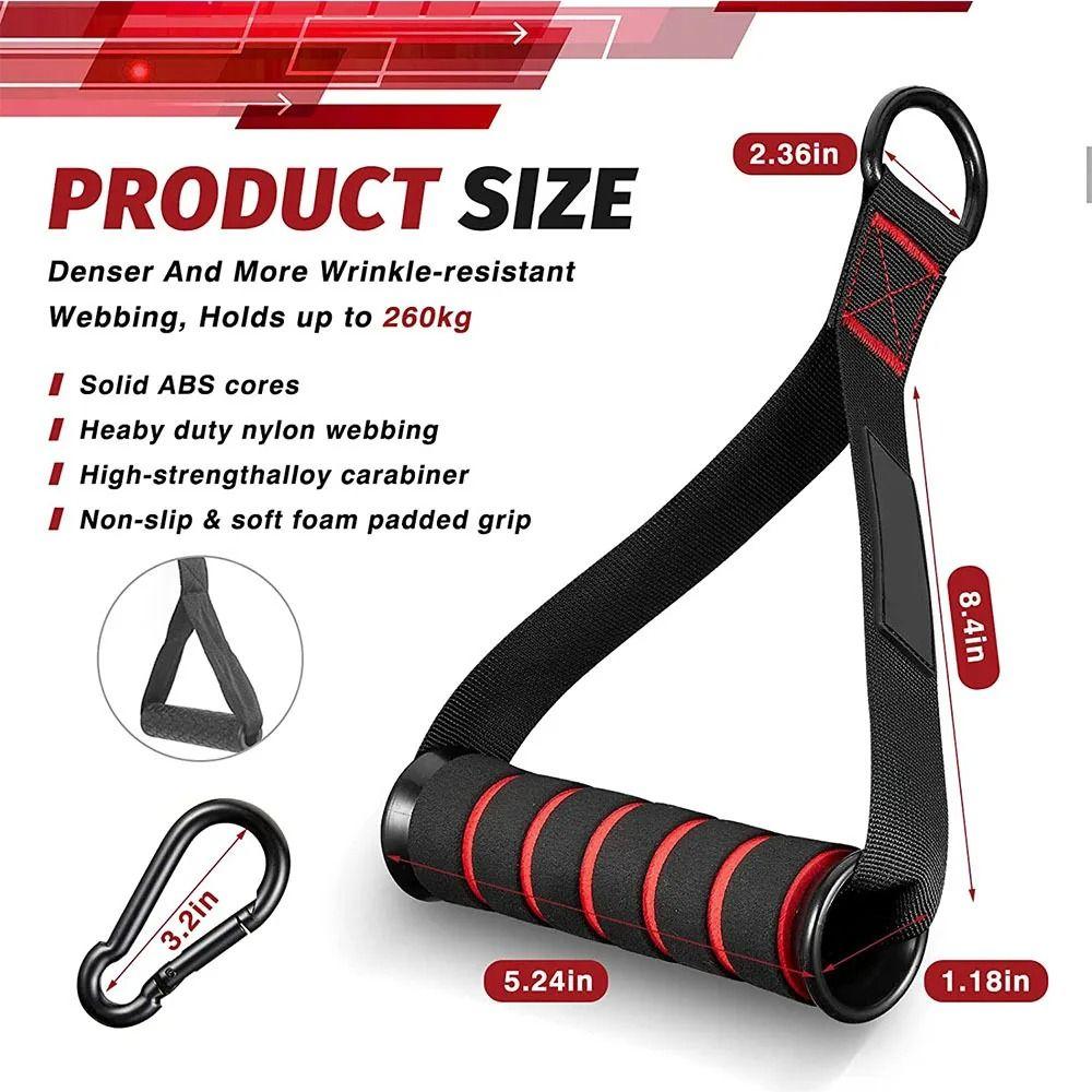 Foam Handle D-Ring Metal Gym Handles Grip D-Ring Pull Rope Handle Handle with Hook Indoor Sports