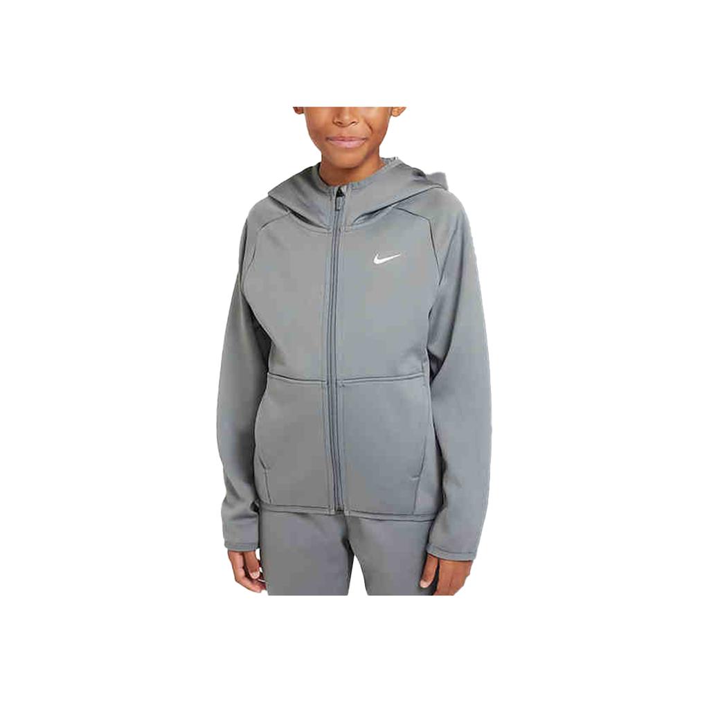 Nike Куртка FW24 K NK TF FLC HD FZ Зимняя Вязаная Худи на Молнии Детские Куртки Серый FZ5323084