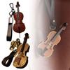 PU Leather Musical Instrument Keychain Creative Bag Pendant Mini Vintage Violin & Cello Keychain