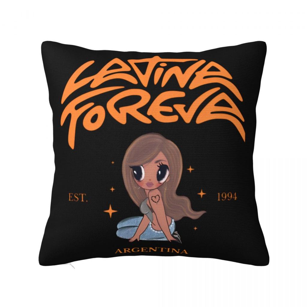 Karol G Tropicoqueta New Album Pillowcase Polyester Cushion Cover Decor Verano Rosa Throw Pillow Case Cover Home Square 40X40Cm