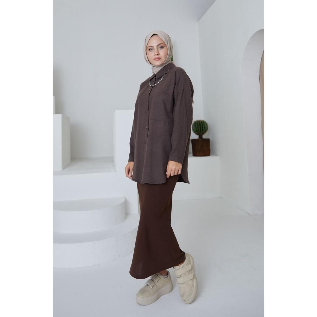 Юбка-карандаш-бежевый