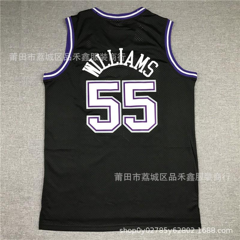Vintage Embroidered Sacramento Kings Basketball Jersey Tank Top Men Women 4 Webber 55 Williams