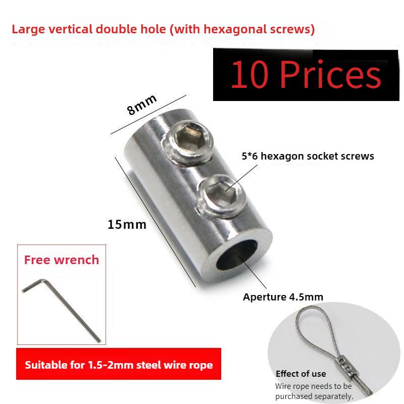 Стальной трос Пряжка Блокирующая втулка Замок Нержавеющая сталь Самоблокирующийся патрон Универсальная пряжка Полная коллекция Фиксированная пряжка