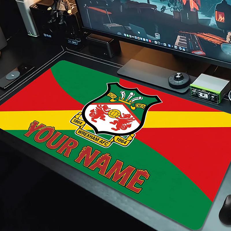 Custom Name Wrexham AFC Print Cushion Non-slip Laptop Tablet Big Mousepad XXL Mat Mini PC Playmat With Lock edge