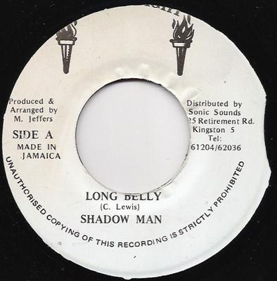 7-дюймовая пластинка SHADOW MAN - Long Belly NONE Legal Light Ямайский регги, ска и даб Б/У