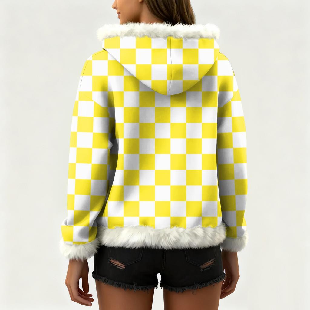 Women's Christmas  Print Contrasting Loose Casual Hoodie