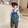 Stylish And Durable Canvas Childrens Backpack With Fun Smiley Print For Daily Use