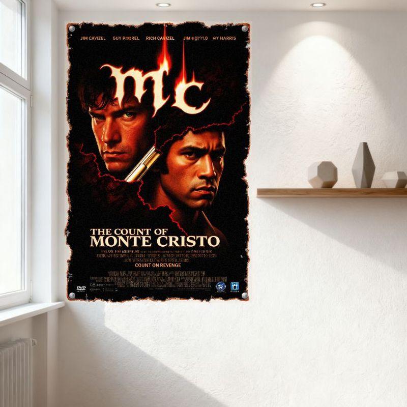 Металлическая табличка с изображением графа Монте-Кристо, винтажная потертая настенная табличка, арт-декор для дома, бара, мужской комнаты