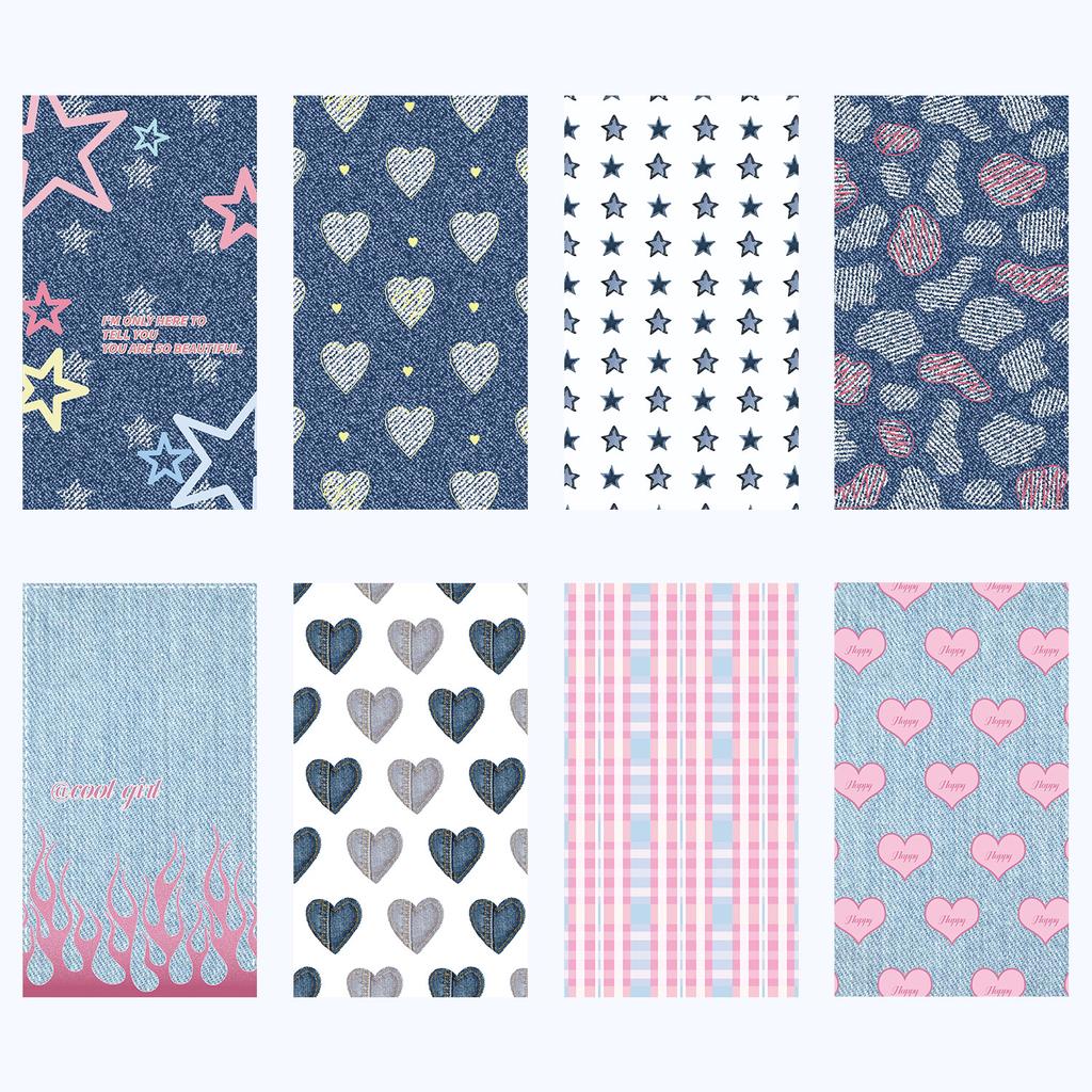 Множество 8-элементных карточек для задней панели мобильного телефона Guka серии «Девочки» для DIY-декора, базовый материал, наклейка, лента, самоклеящаяся задняя сторона